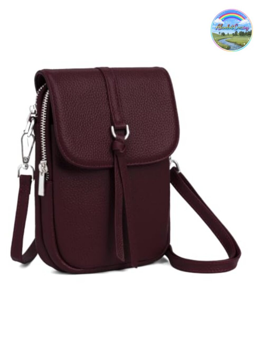 Genuine Leather Small Crossbody Bag RFID Cell Phone Purse Womens